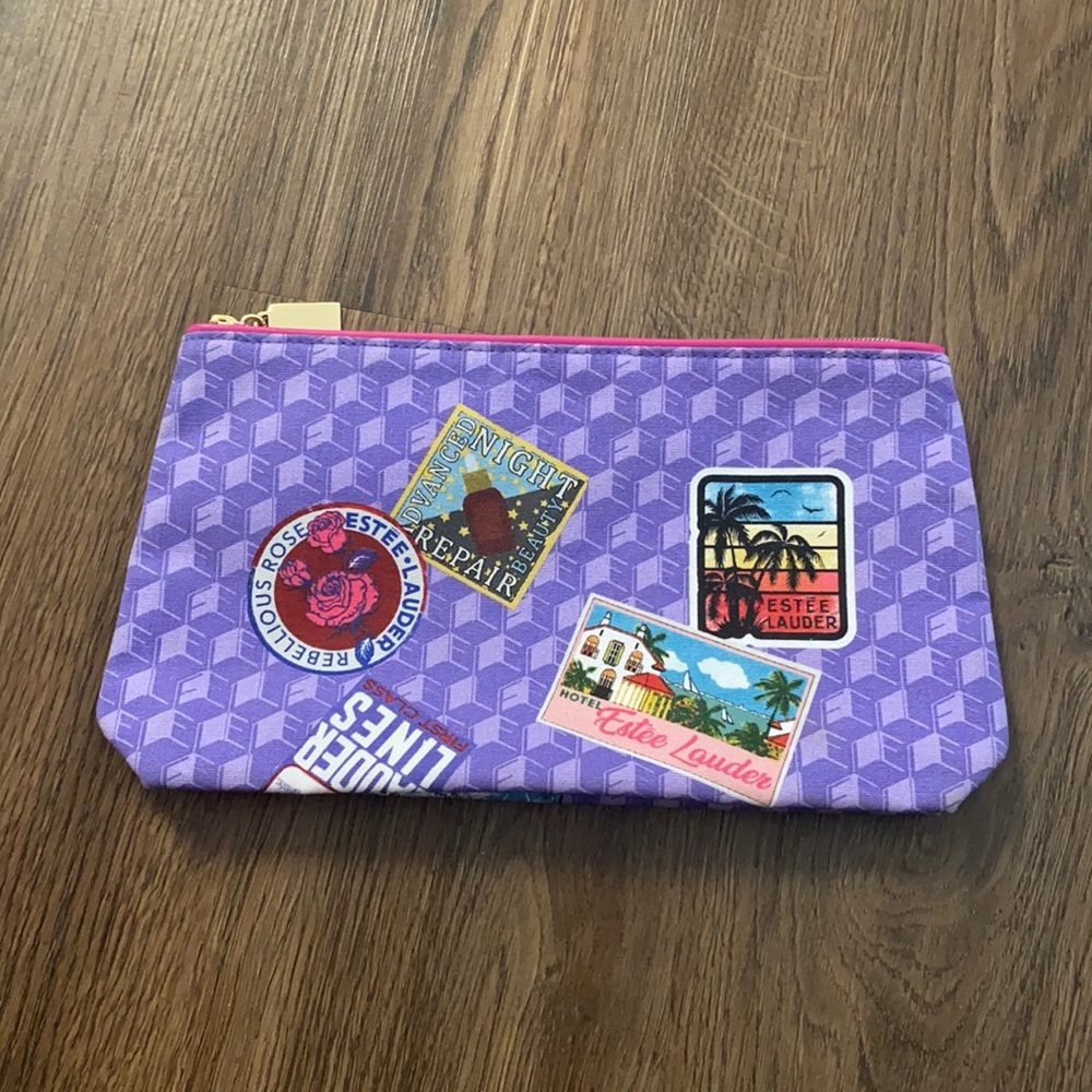 Vintage estee lauder clutch/makeup bag
